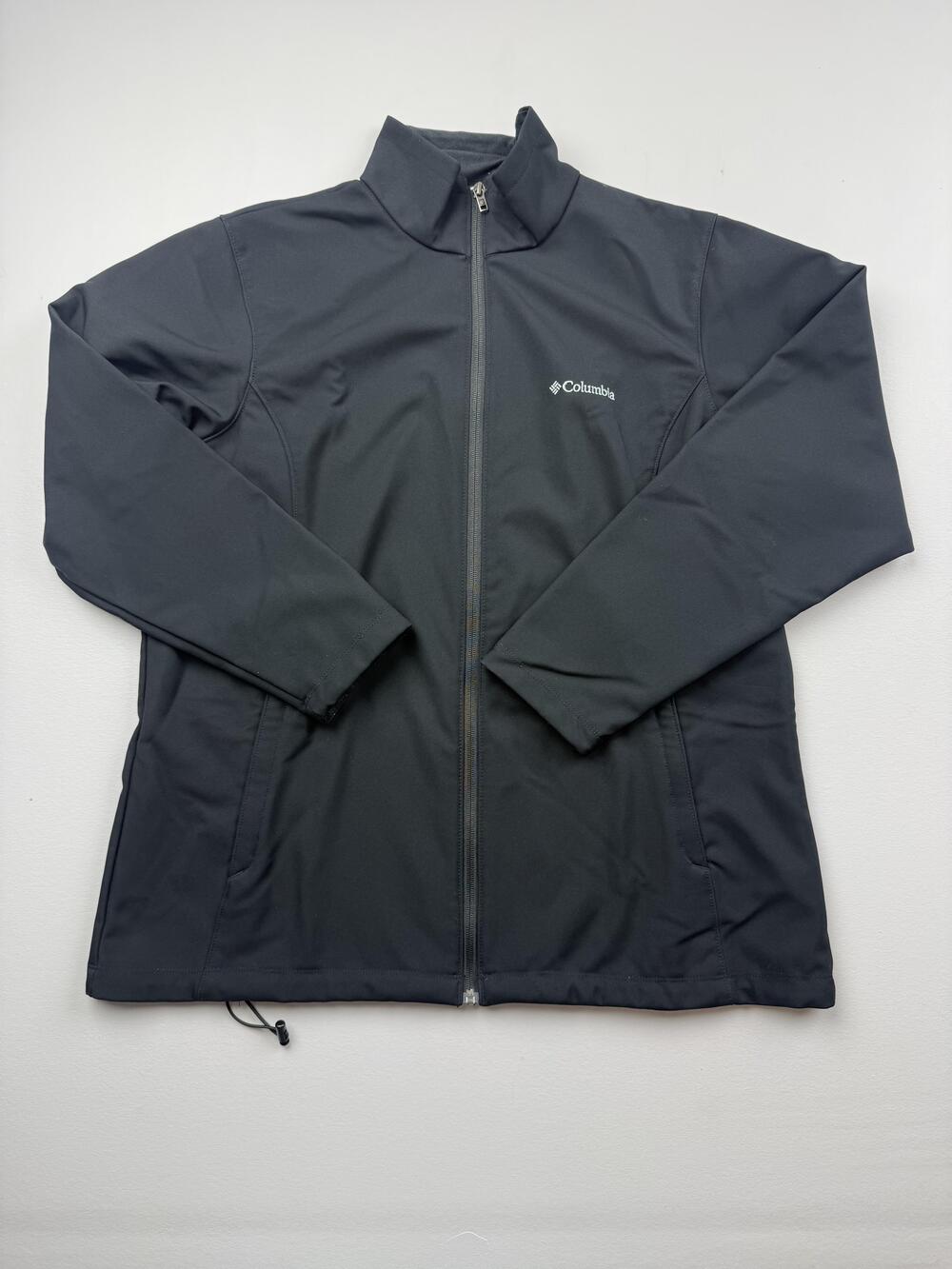 Columbia Jacket Womens 1X Black Softshell Full Zip Pockets Outdoor Layering